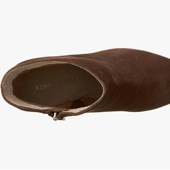 Kenneth Cole New York Gladis Genuine Leather Suede Ankle Boot Walnut Taupe (6) - Picture 5 of 15